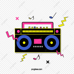 Color Retro Style Radio, Radio, Vintage, Color PNG ...