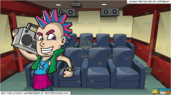 A Punk Listening To The Radio and Inside A Modern Home Theater