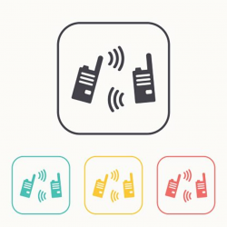 vector illustration of modern radio Clipart Image | + ...
