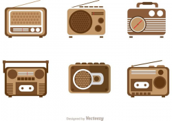 Retro Radio Vectors Pack - Download Free Vectors, Clipart ...
