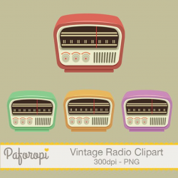 Vintage Radio Clipart | photo transfer | Clip art, Retro ...