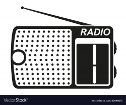 Black and white radio silhouette