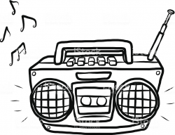 Radio black and white clipart » Clipart Station