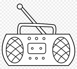 Old School Boombox Clipart - Clip Art Black And White Radio ...