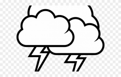 Rain Clipart Lighting - Rainy Day Clipart Black And White - Png ...
