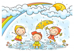 Rain Play Kids Clipart & Free Clip Art Images #10297 - Clipartimage.com