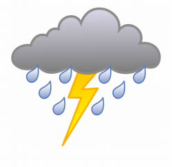Unique Storm Clipart Rain Cloud With Lightning Bolt - Rain Cloud ...