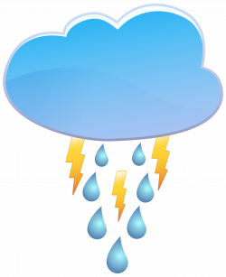 Cloud Rain and Thunder Weather Icon PNG Clip Art - Best WEB Clipart