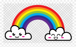 Cloud And Rainbow Clipart Rainbow Cloud - Rainbow With Clouds Png ...