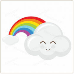 PPbN Designs - Happy Rainbow Cloud SVG, SVG files, cutting files ...