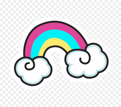 Bumper sticker Rainbow Iron-on Clip art - kawaii rainbow