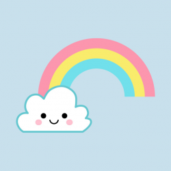 Cute Pastel Kawaii Rainbow - Rainbow - Pillow | TeePublic