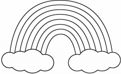 Rainbow black and white black and white rainbow outline free clipart ...