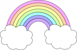 Pastel Rainbow Clip Art | Creative | Rainbow clipart, Rainbow images ...