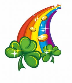 Saint Patricks Irish People Symbol Rainbow Grass - St Patricks Day ...