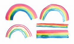 Rainbow Transparent - Rainbow Watercolor Clip Art Free PNG Images ...