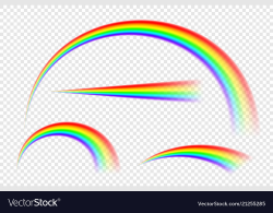Transparent abstract rainbow collection in