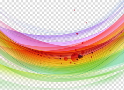 Rainbow illustration, Colorful abstract lines transparent ...