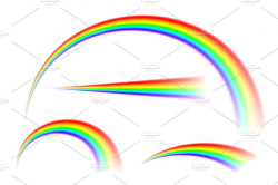 Transparent Abstract rainbow vector