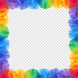 Watercolor painting Rainbow , Rainbow border, multicolored ...