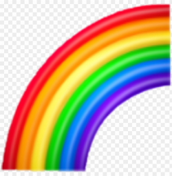 emojisticker emoji emojis rainbow iphone - half rainbow PNG ...