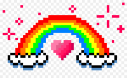Rainbow Pixel Art clipart - Rainbow, Pixel, Text ...