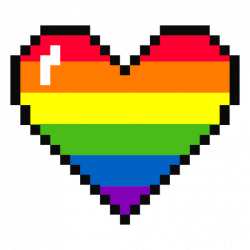 Rainbow pixel heart element - Transparent PNG & SVG vector