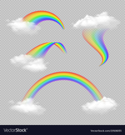 Rainbow transparent realistic set