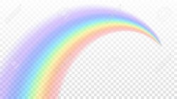 Rainbow icon. Shape arch realistic isolated on white ...
