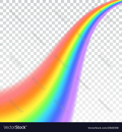 Rainbow icon realistic isolated white transparent