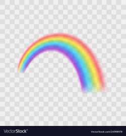 Realistic detailed 3d rainbow on a transparent