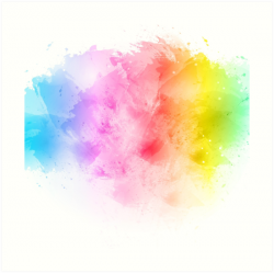 \'Rainbow abstract artistic watercolor splash background\' Art Print by  Alliass