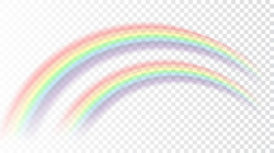 Rainbow icon. Shape arch realistic isolated on white ...