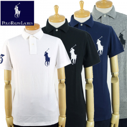 Ralph Lauren POLO Ralph Lauren BIG PONY custom slim fitting big pony polo  shirt 4 color