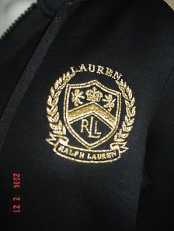 womens athletic nwot ralph lauren polo black gold zip hoodie ...