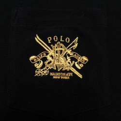 Ralph Lauren Polo Madison Ave New York Gold Crest Black RARE ...