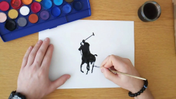 How to draw the Ralph Lauren Polo logo
