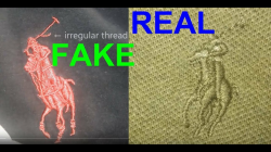 Real vs fake Ralph Lauren Polo shirt. Spot fake Ralph Lauren polo