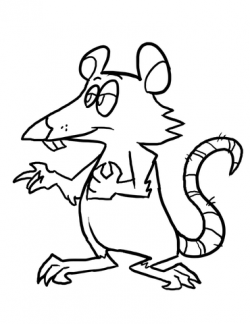 Cartoon Rat coloring page | Free Printable Coloring Pages