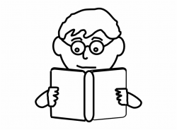 Boy Clipart Outline - Boy Reading Clipart Black And White ...