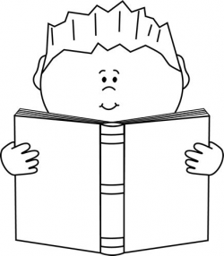 Free Kid Reading Black And White, Download Free Clip Art, Free Clip ...