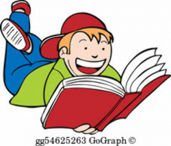 Reading Book Clip Art - Royalty Free - GoGraph