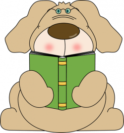 Dog Reading Clip Art - Dog Reading Image