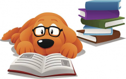 Image result for reading dogs clipart | PTA - Dani | Library book ...