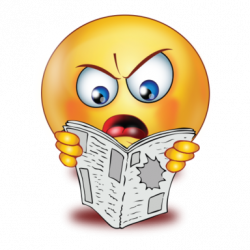 Angry Reading Newspaper Emoji