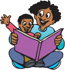 Child reading parent reading clipart 3 - WikiClipArt