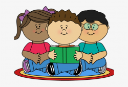 Image Of School Children Reading Clipart - Reading Class Clip Art ...