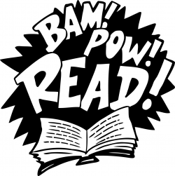 Clipart superhero reading black and white - Clip Art Library