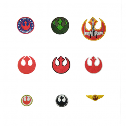 US $2.61 10% OFF|STAR WARS JEDI ORDER Rebel Logo with X wing Luke Skywalker  embroidered sew on iron on patch green punk rockabilly applique-in Patches  ...