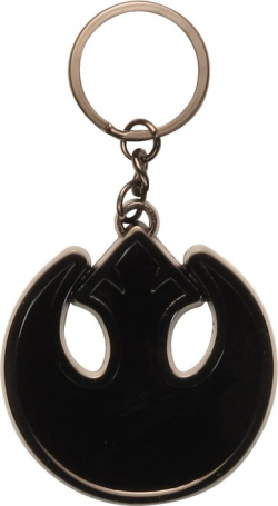 Star Wars Black Rebel Logo Metal Keychain